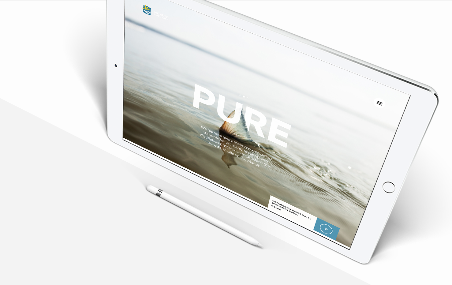 nordic homepage design on a laptop